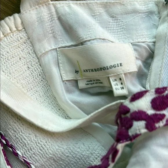 Elegant White and Purple Maxi Dress - Picture 2 of 5